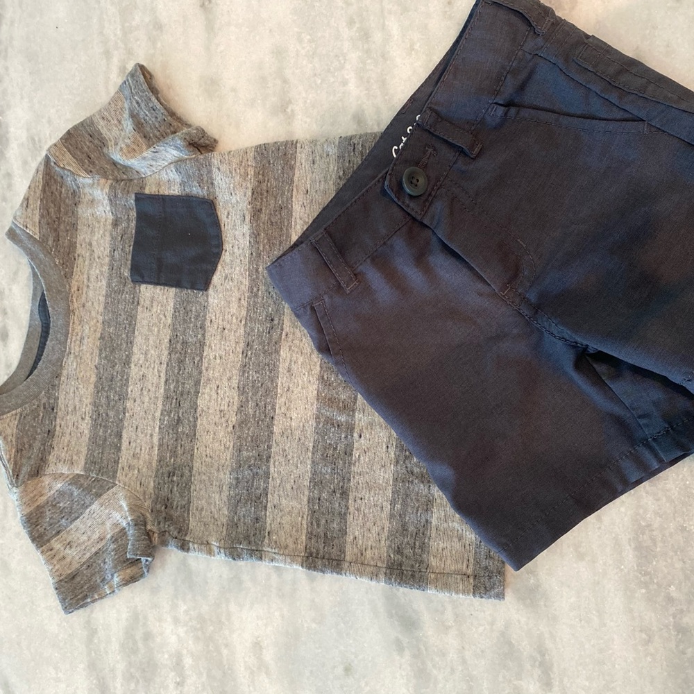 Cat & Jack 2T toddler boy shirt & shorts set